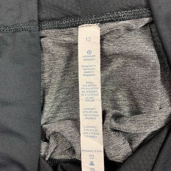 Lululemon Womens Run Tame Me Tank Top Sz 12 Yoga Luxtreme Cinch Waist Black - Picture 9 of 12